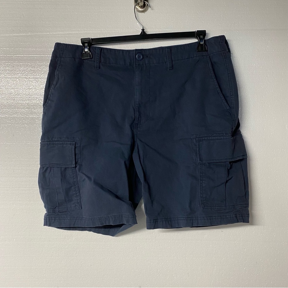 Old Navy Shorts Men 38 Blue Cargo Built in Flex Cotton Spandex High Rise Fit 9 “ - Picture 1 of 9